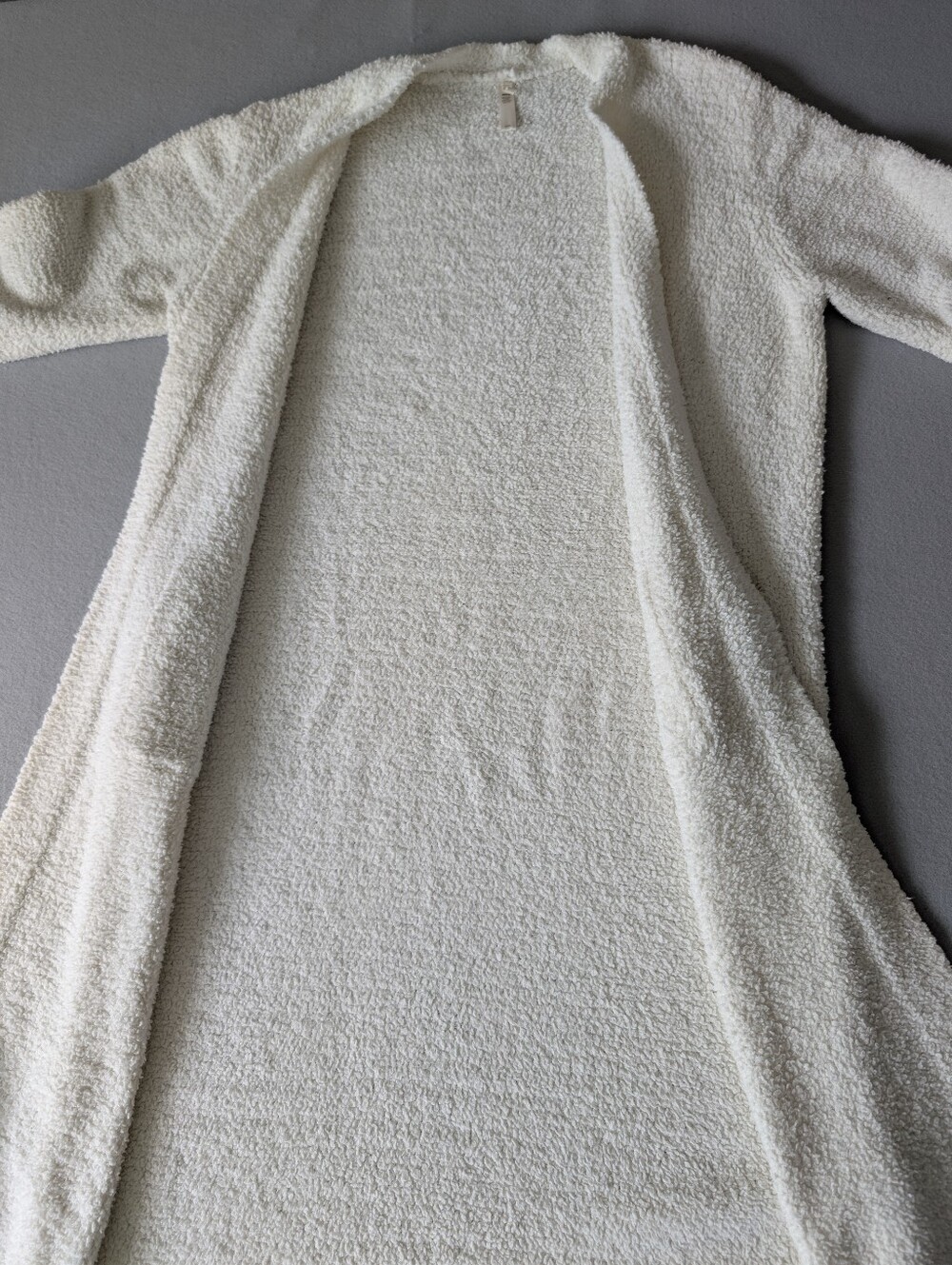 Skims Cozy Knit Open Cardigan Robe L/XL Cream White Loungewear Women's Layering - Picture 6 of 14